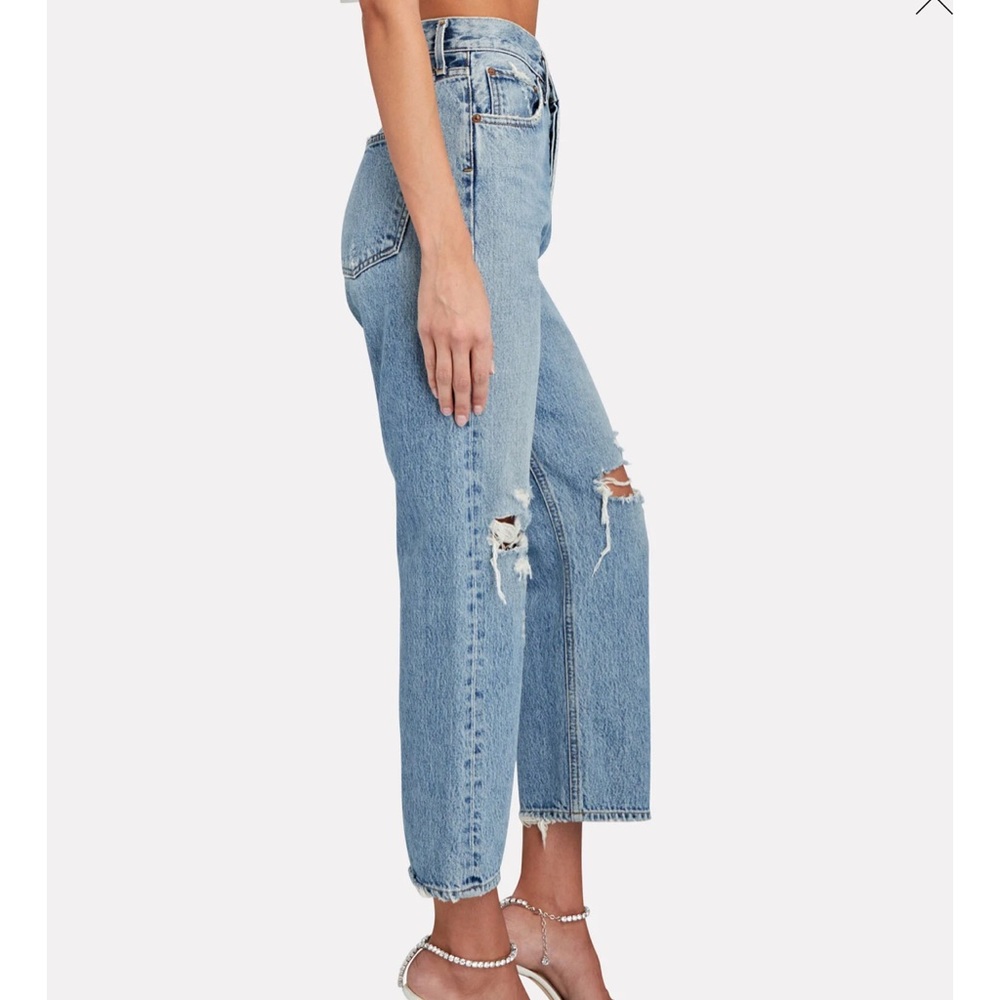 AGOLDE 90s Crop Distressed Jeans - Picture 3 of 8